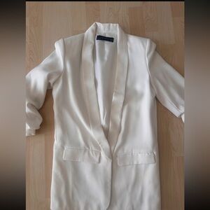 Zara white crème blazer